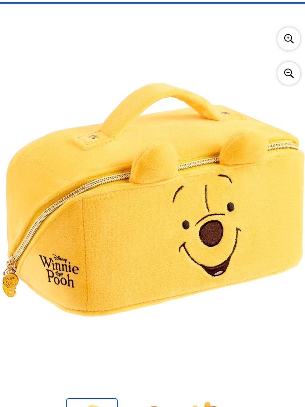 Disney Winnie The Pooh Plush Makeup Bag Cosmetic Case Travel Organizer NWT